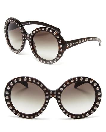 Prada Absolute Ornate Round Oversized Sunglasses Jewelry